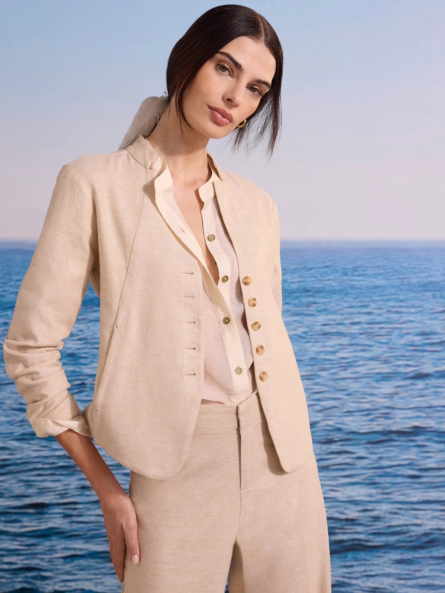 Seams To Be Stretch Linen Jacket