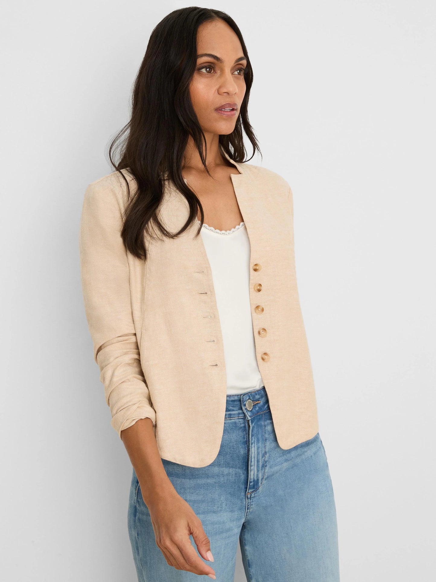 Seams To Be Stretch Linen Jacket