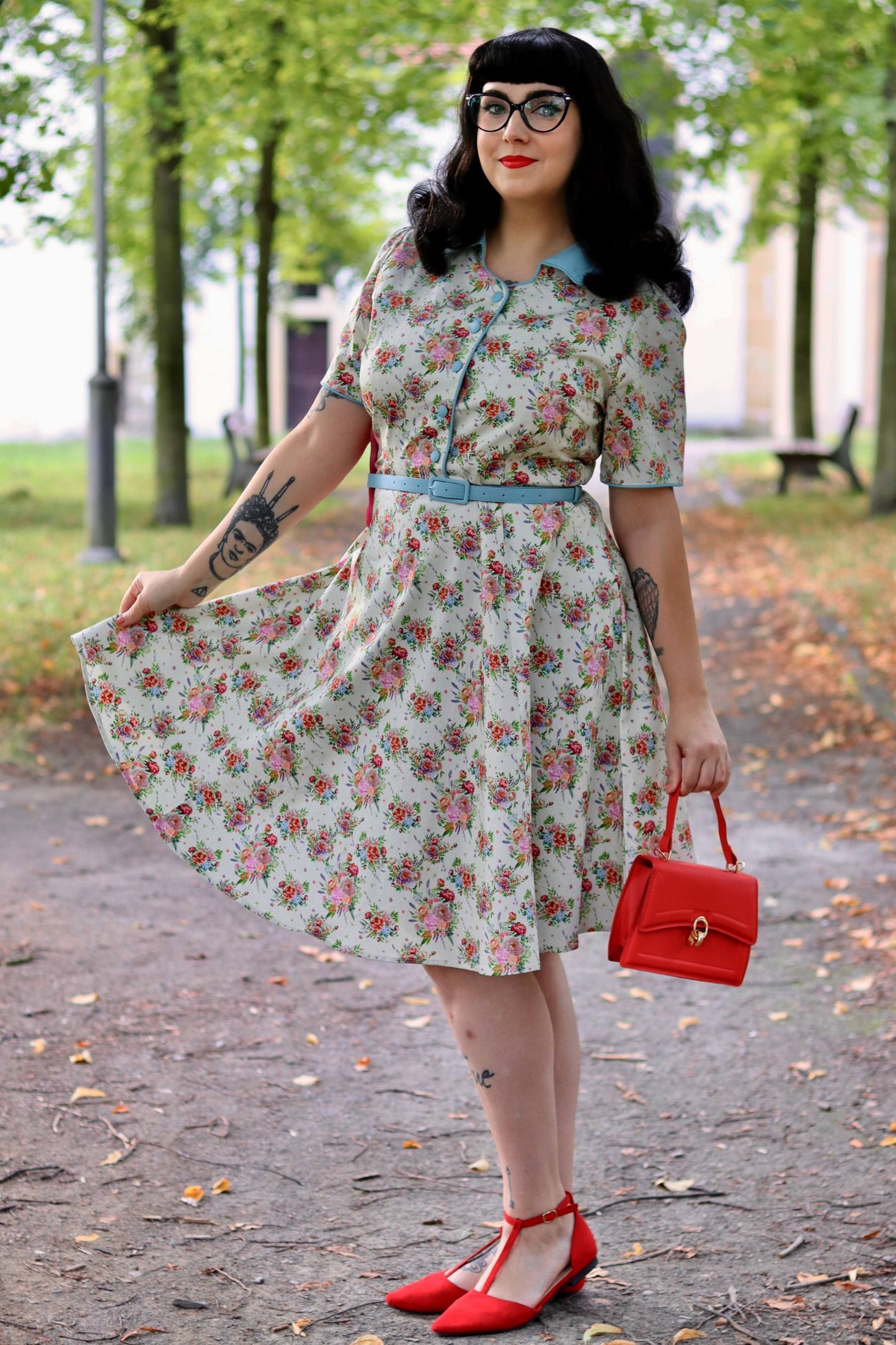 Penelope English Garden Shirt Dress In White