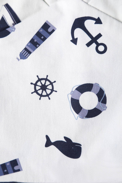 Melissa Navy & White Nautical Strapless Dress