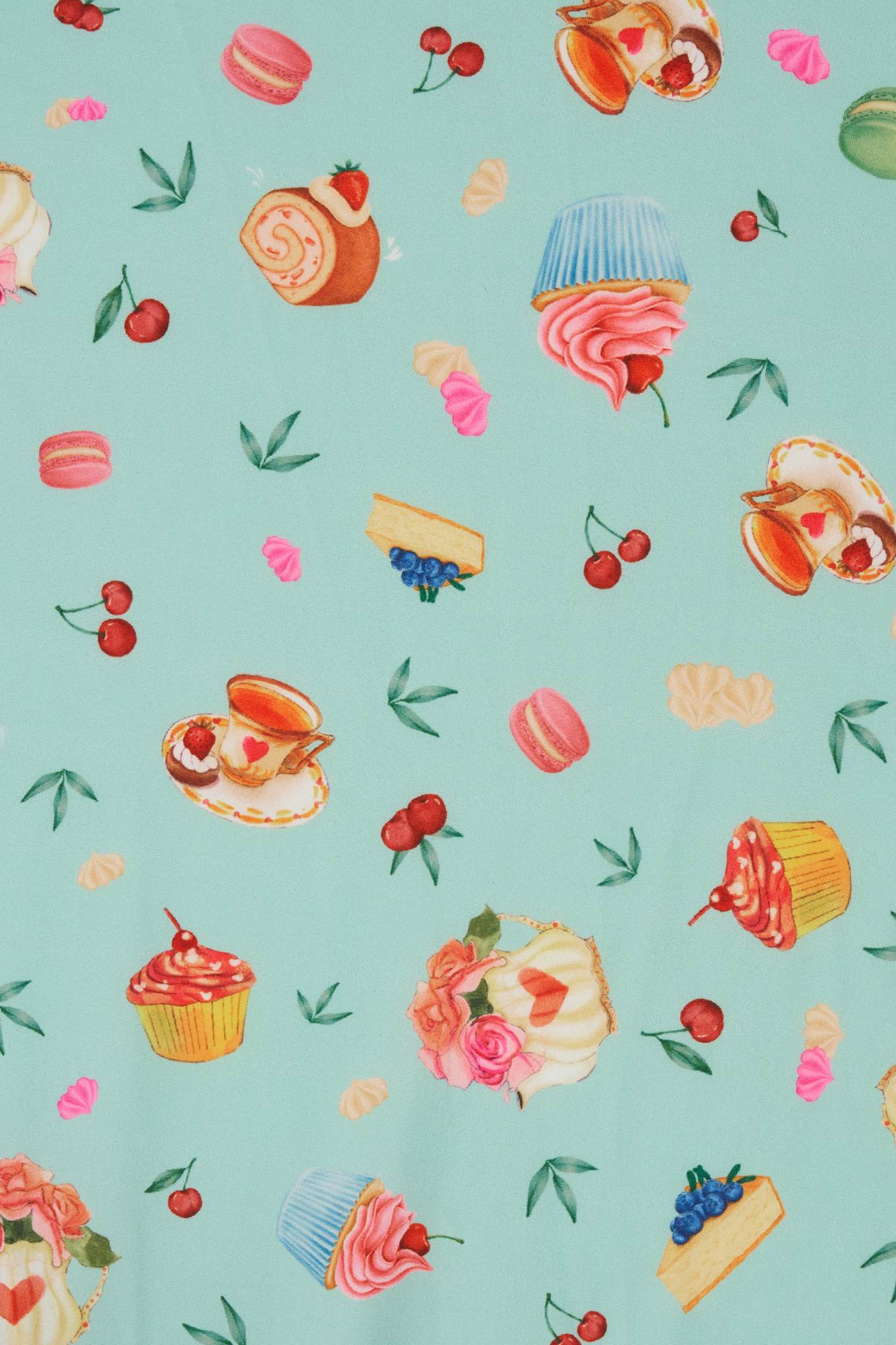 Janice Petal Sleeve Dress In Afternoon Tea Print