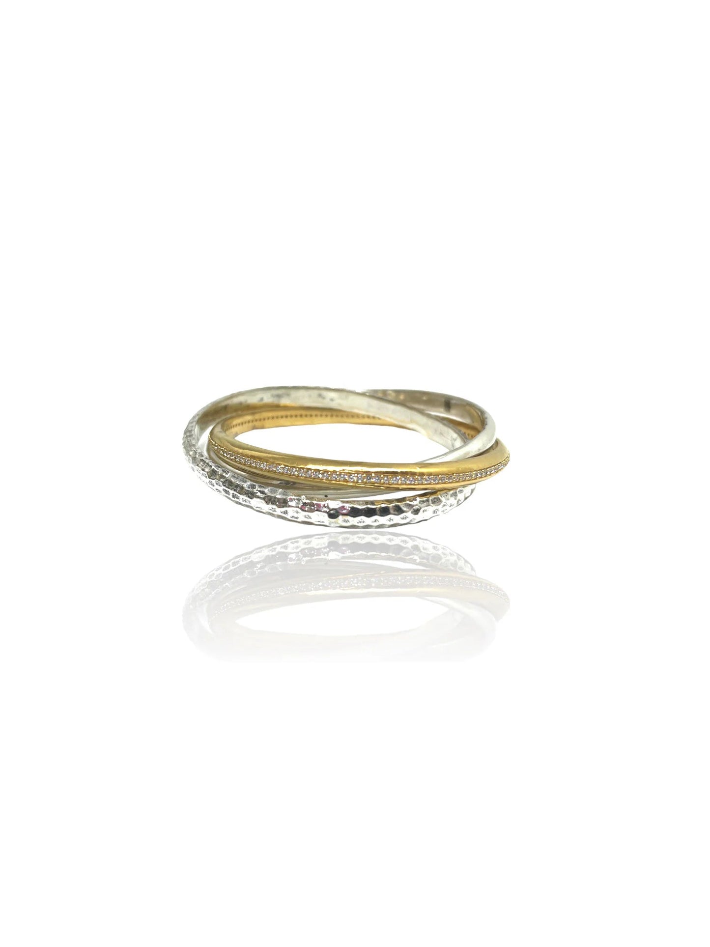 Tat2 Designs Mixed Metal Trinity Ring