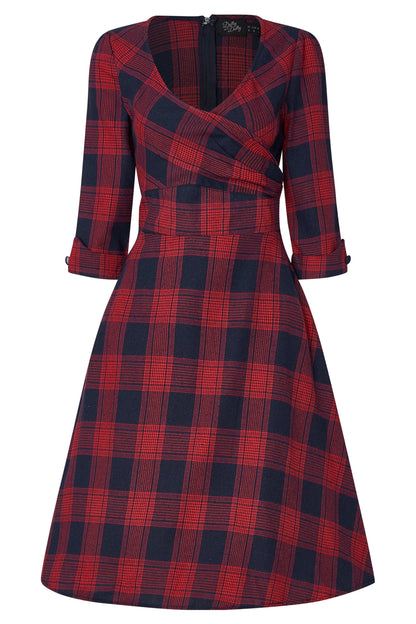 Katherine Red Tartan Swing Dress