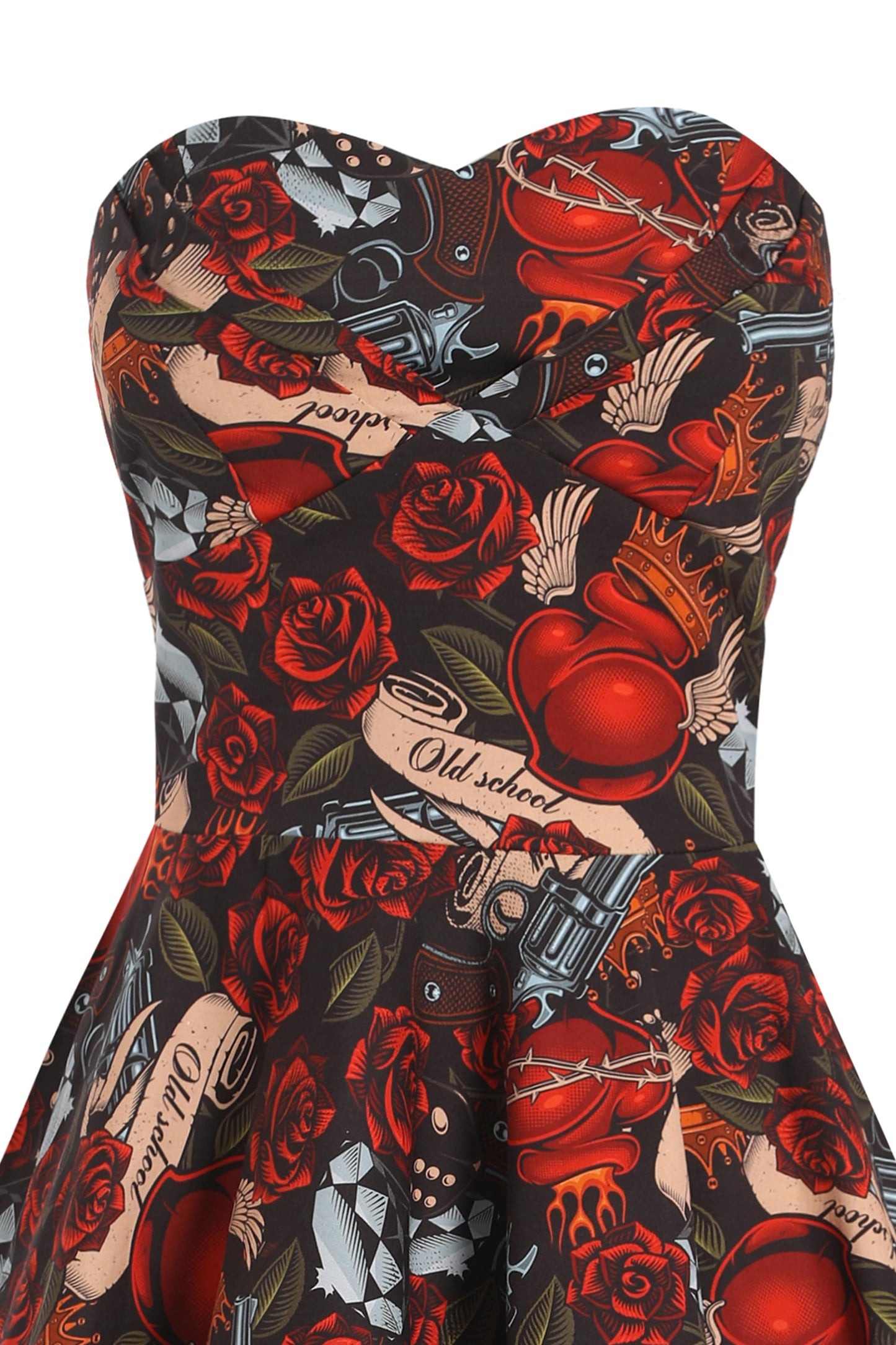 Melissa Rock N Roll Tattoo Strapless Dress