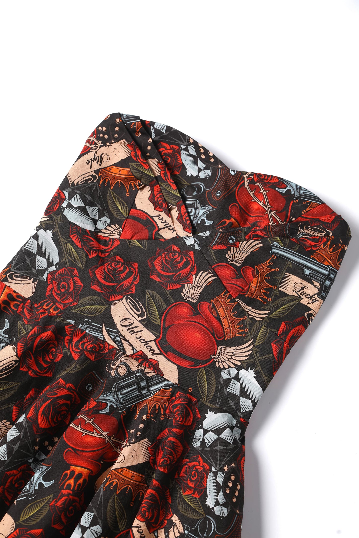 Melissa Rock N Roll Tattoo Strapless Dress