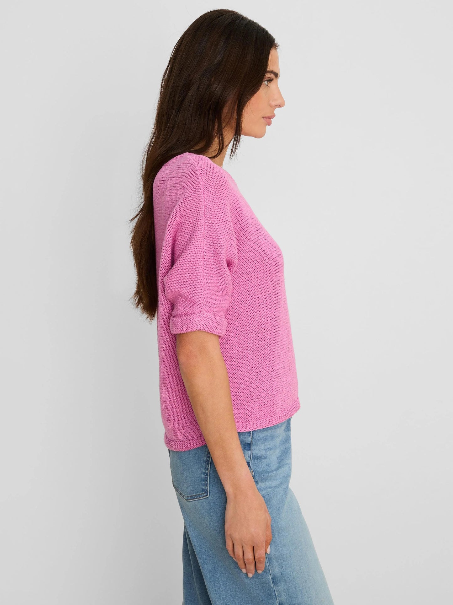 Crimpy Cord Roll Sleeve Sweater