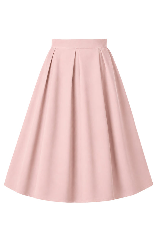 Aisley Blush Pink Pleated Skirt