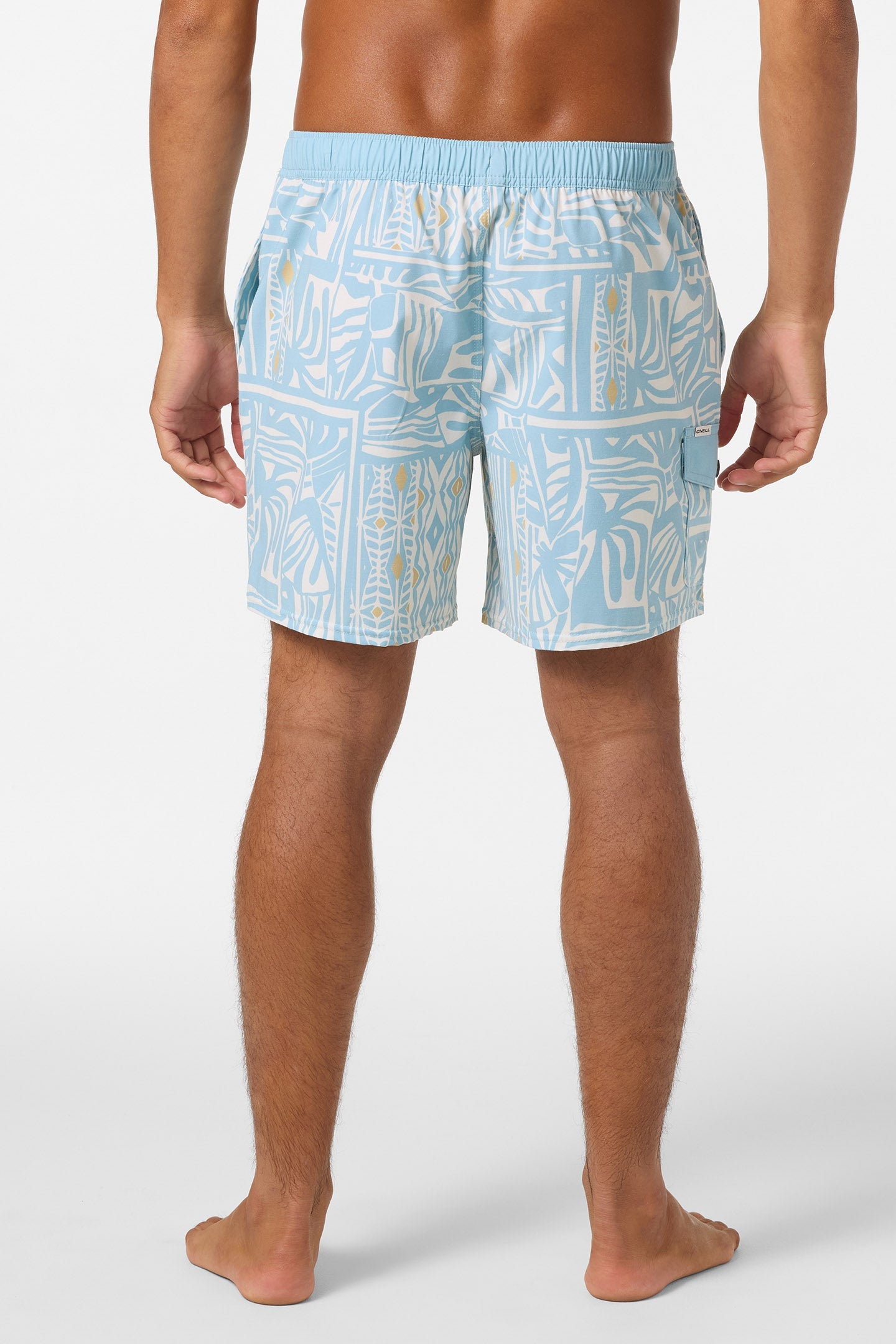 Hermosa Retro 17" Elastic Waist Swim Trunks
