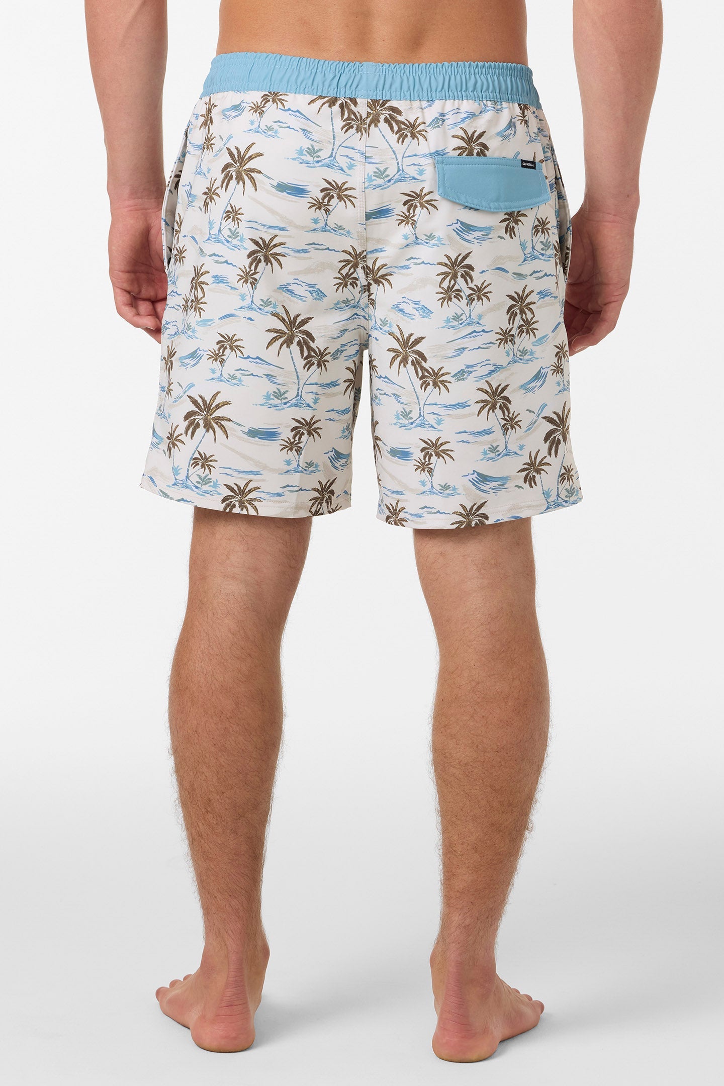 Hermosa Elastic Waist Lined 17" Swim Trunks
