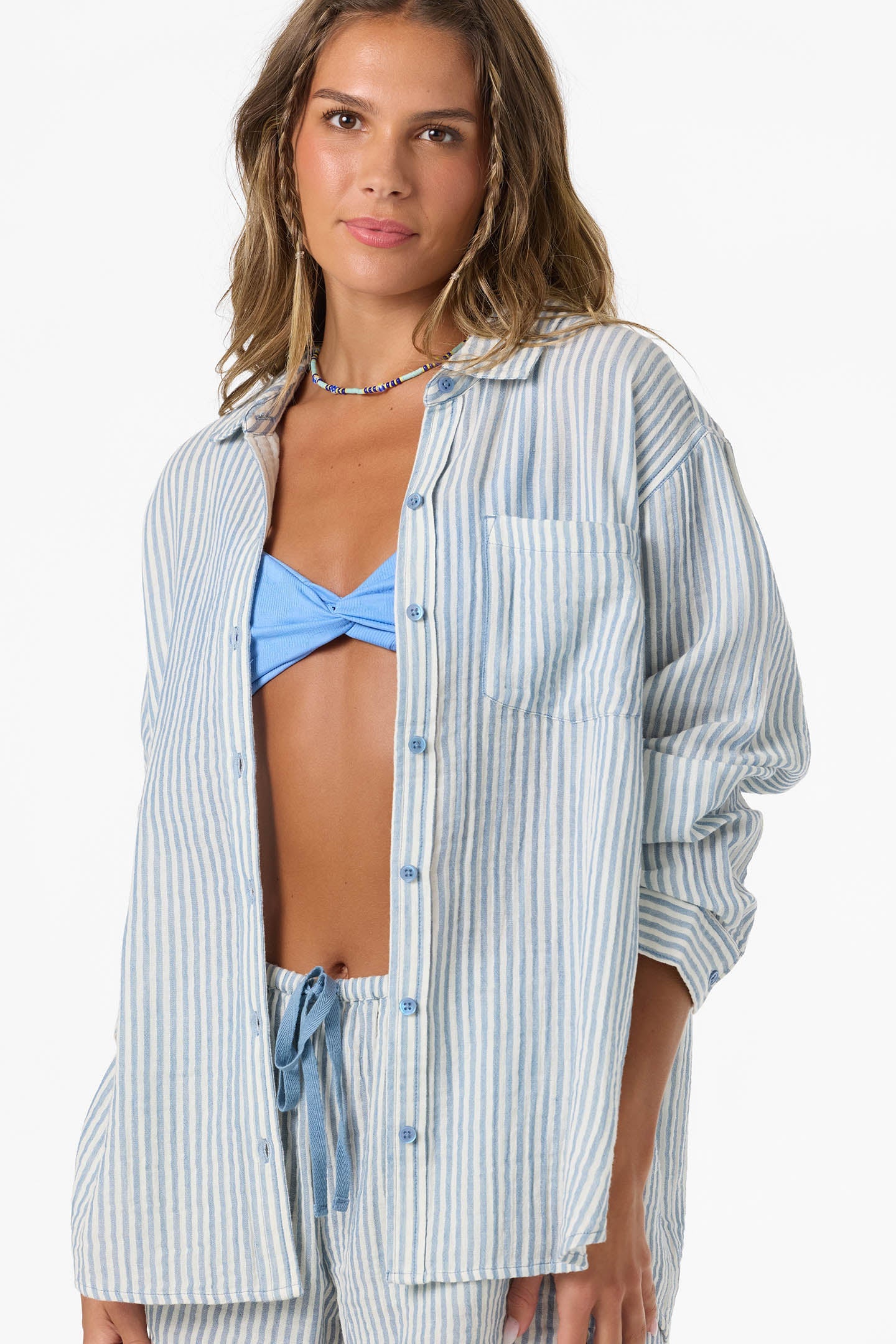 Leni Stripe Relaxed Long Sleeve Top