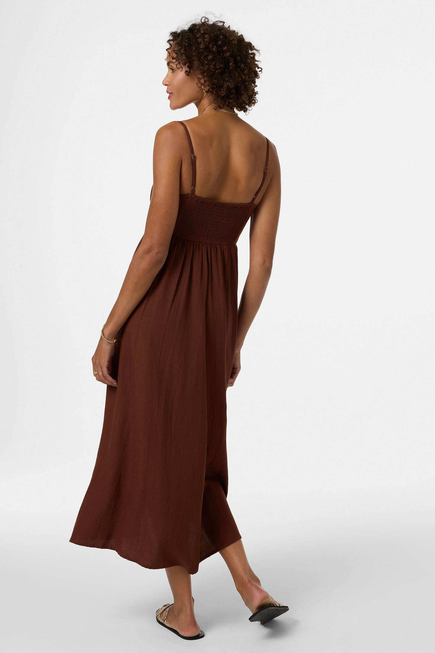 Linden Solid Midi Dress