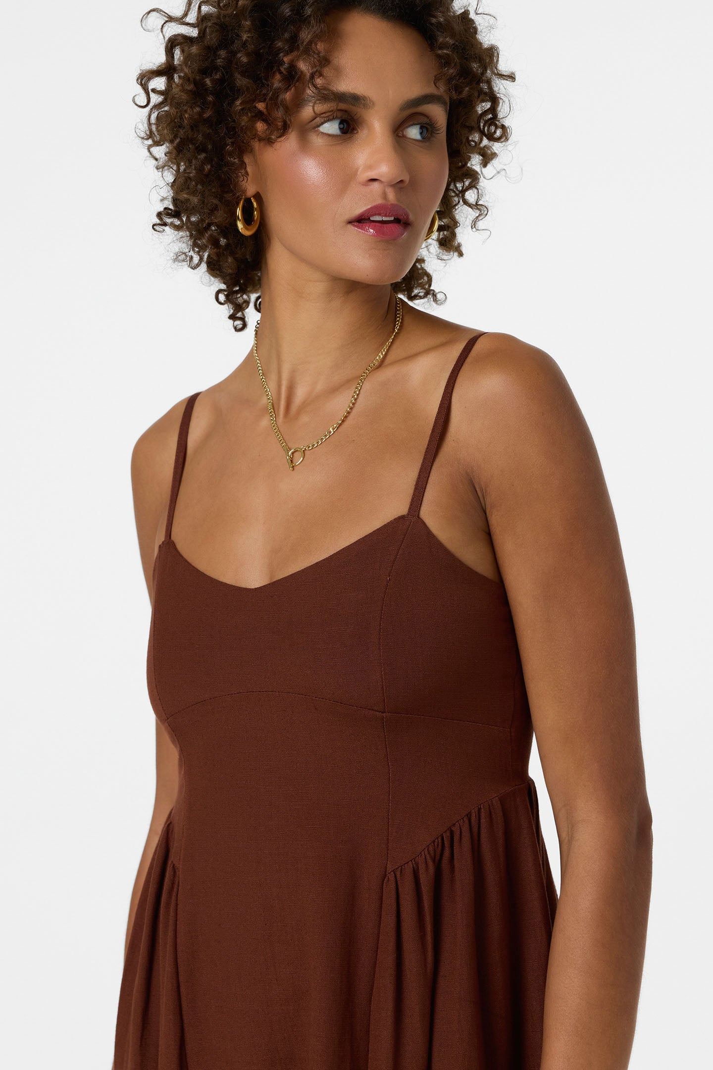 Linden Solid Midi Dress