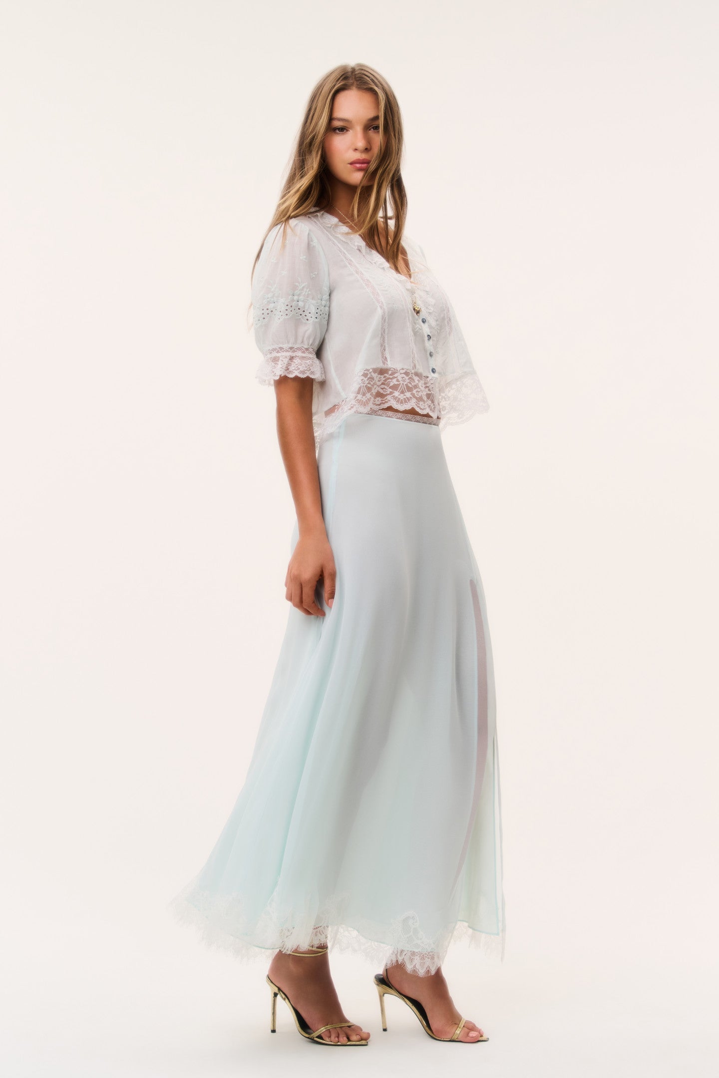 Sybel Silk Chiffon Maxi Skirt