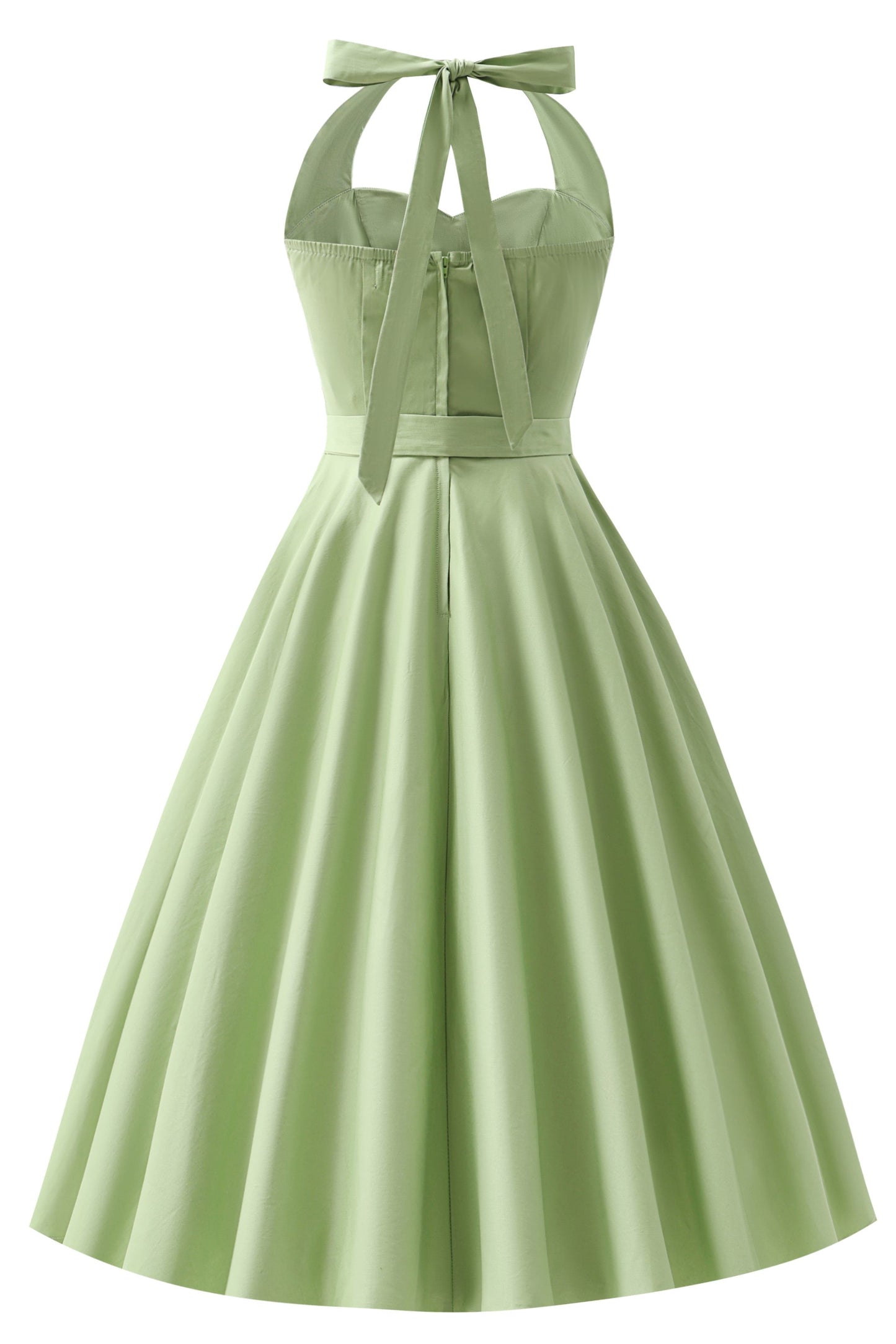 Daisy Light Green Halter Dress