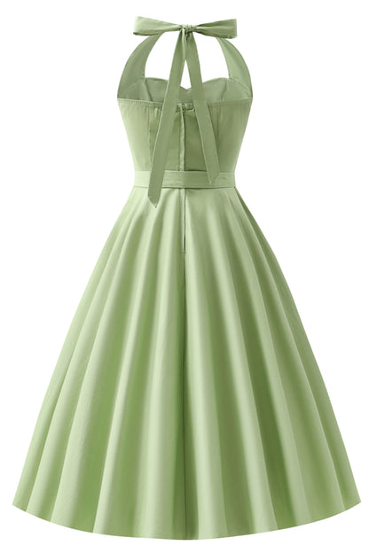 Daisy Light Green Halter Dress