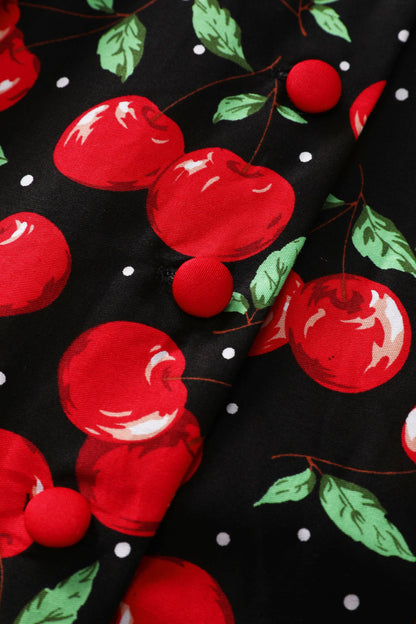 Mollie Black Cherry Full Circle Shirt Dress