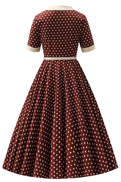 Mollie Brown Polka Dot Full Circle Shirt Dress