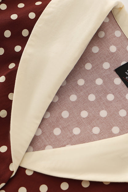Mollie Brown Polka Dot Full Circle Shirt Dress