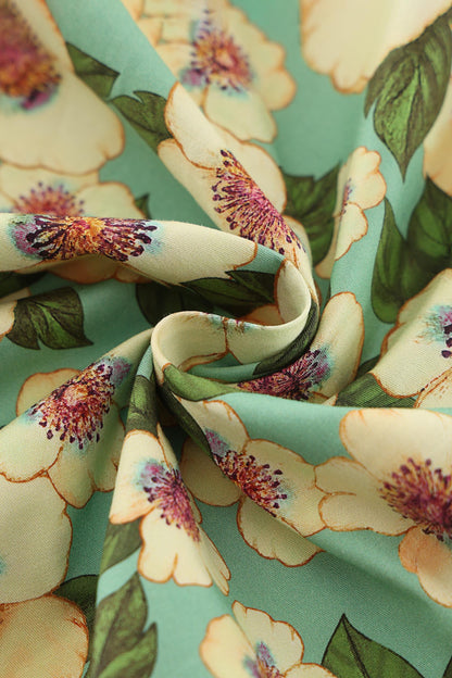 Mollie Teal Blossom Full Circle Shirt Dress