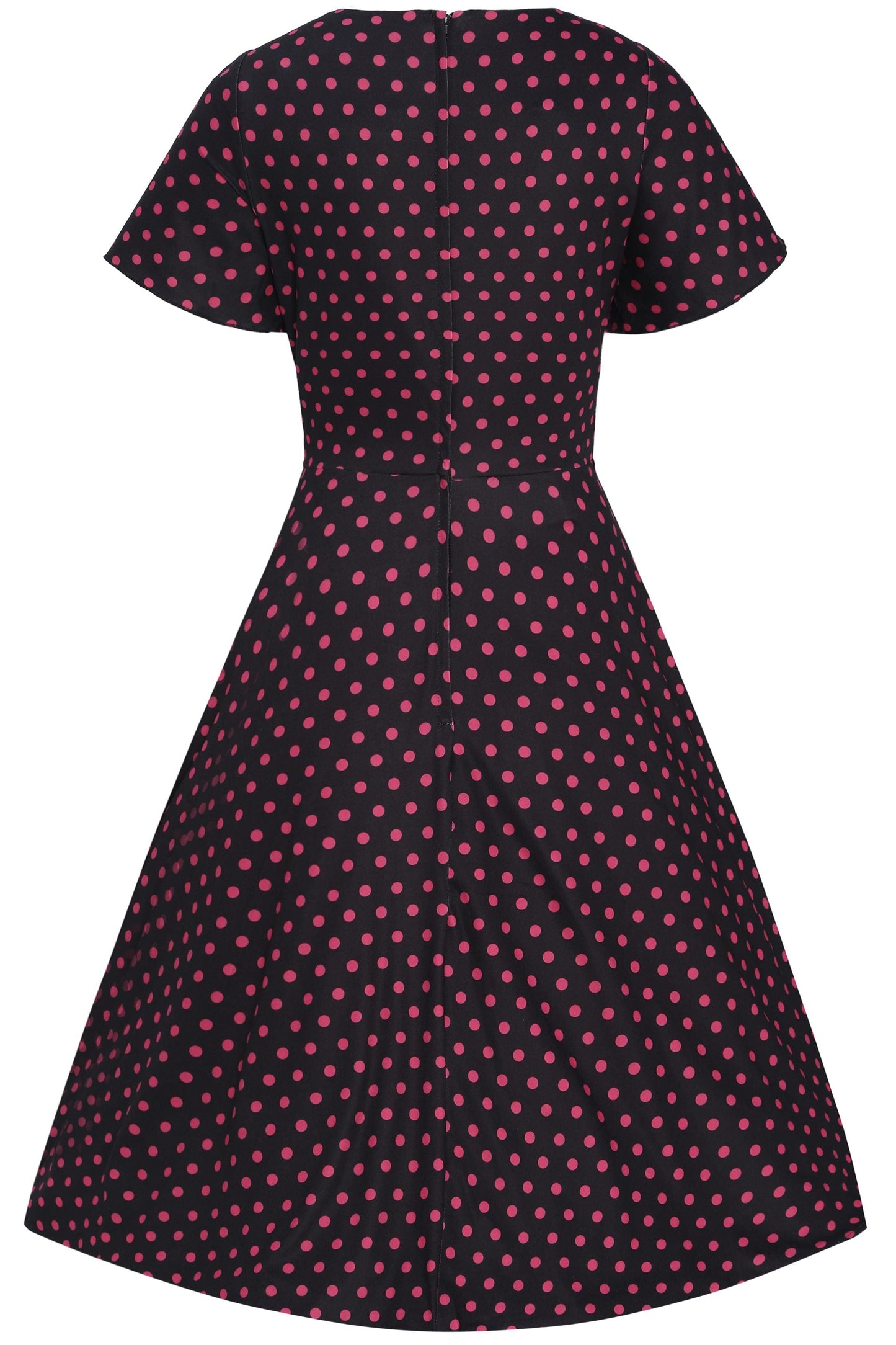 Palma Black Pink Polka Dot Casual Dress