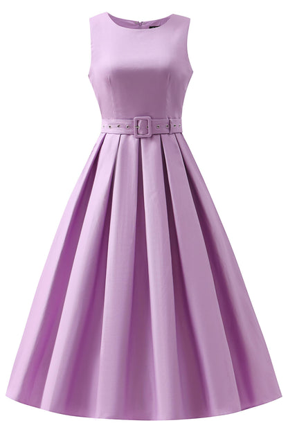 Helen Lilac Cotton Midi Dress