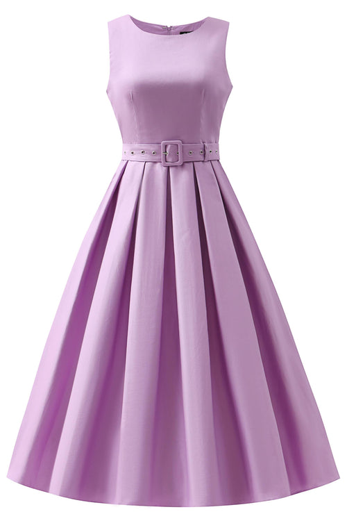 Helen Lilac Cotton Midi Dress