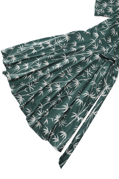 Matilda Bamboo Wrap Dress in Green