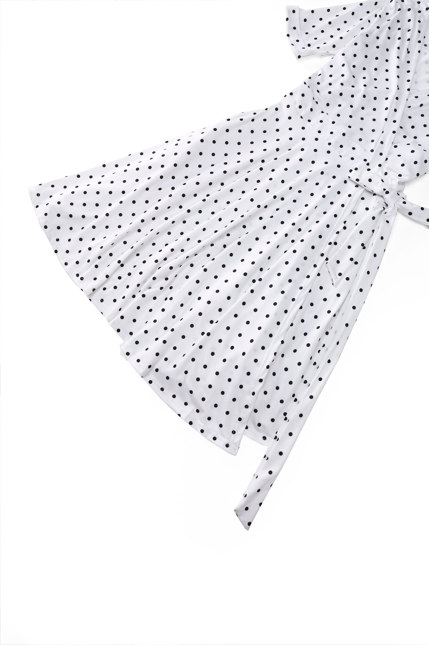 Matilda Polka Dot Wrap Dress in White