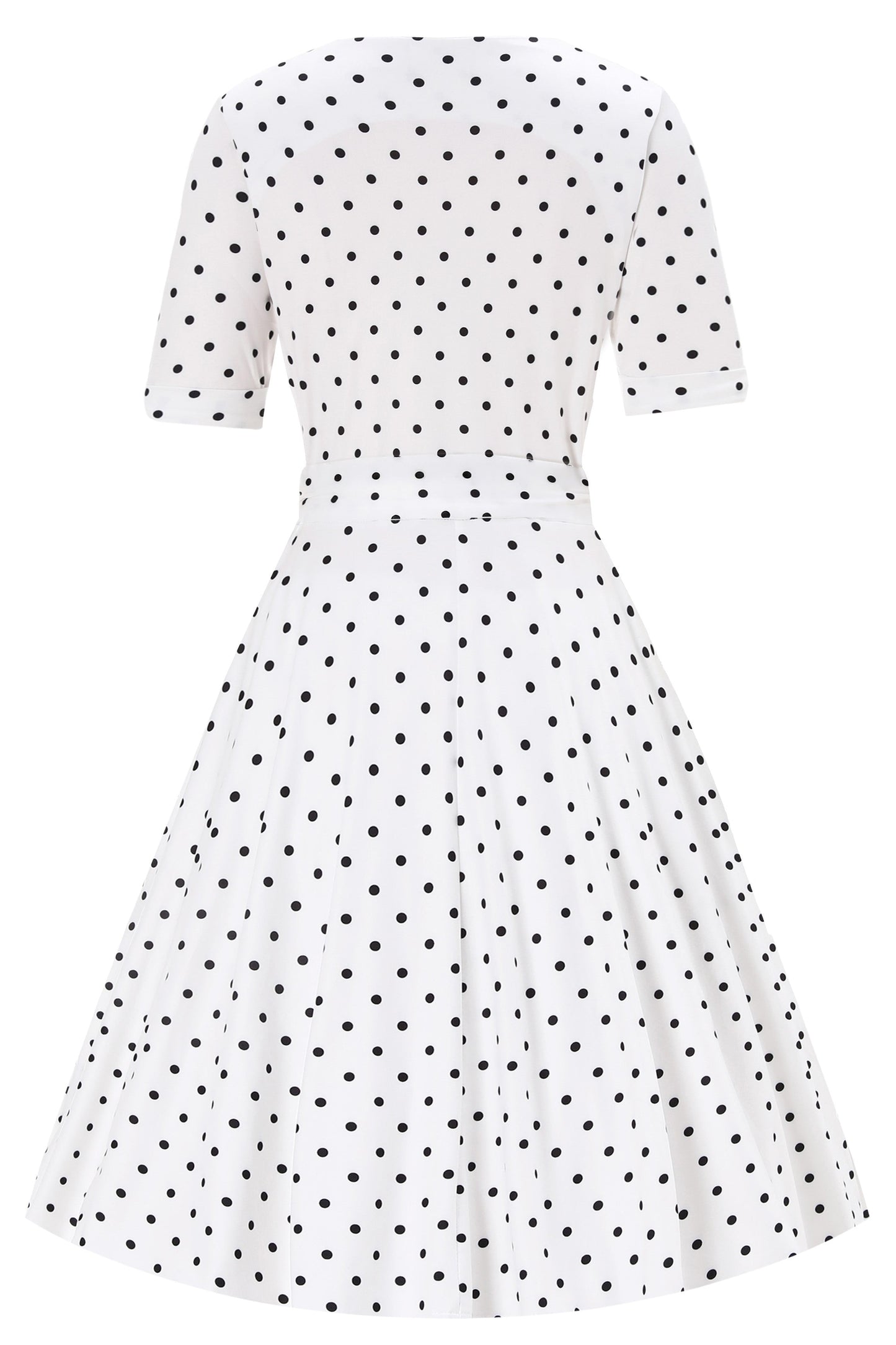 Matilda Polka Dot Wrap Dress in White