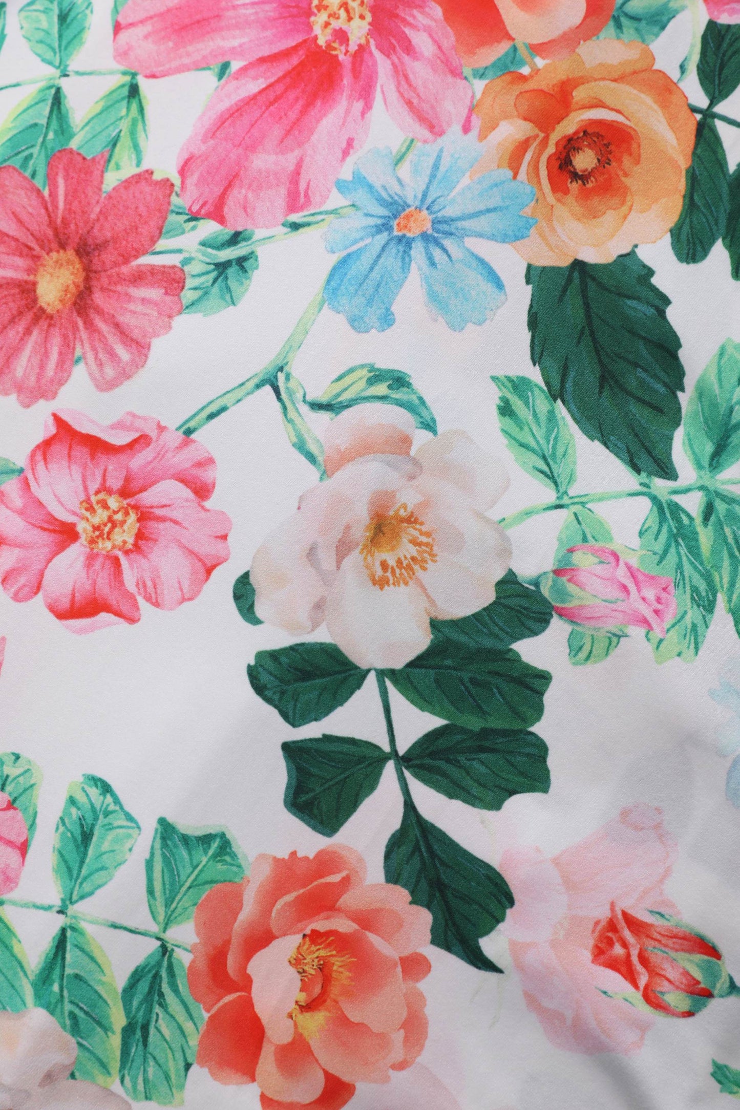 Matilda Summer Floral Wrap Dress in White