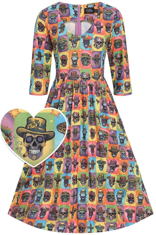 Billie Day Of The Dead Long Sleeved Dress