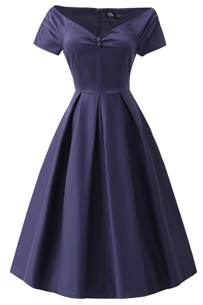 Lily Navy Blue Off Shoulder Dress