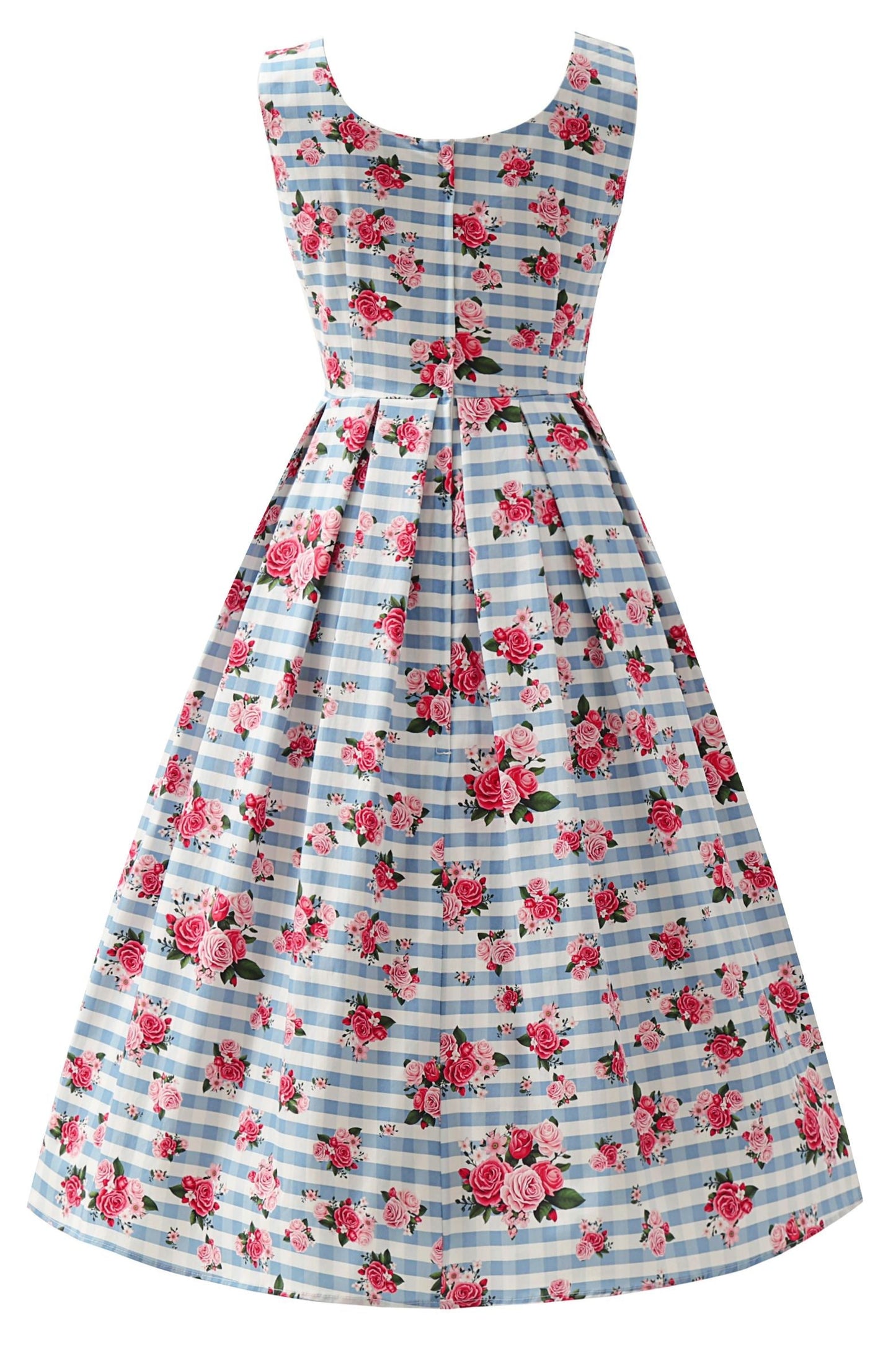 Ophelia Floral Gingham Midi Dress