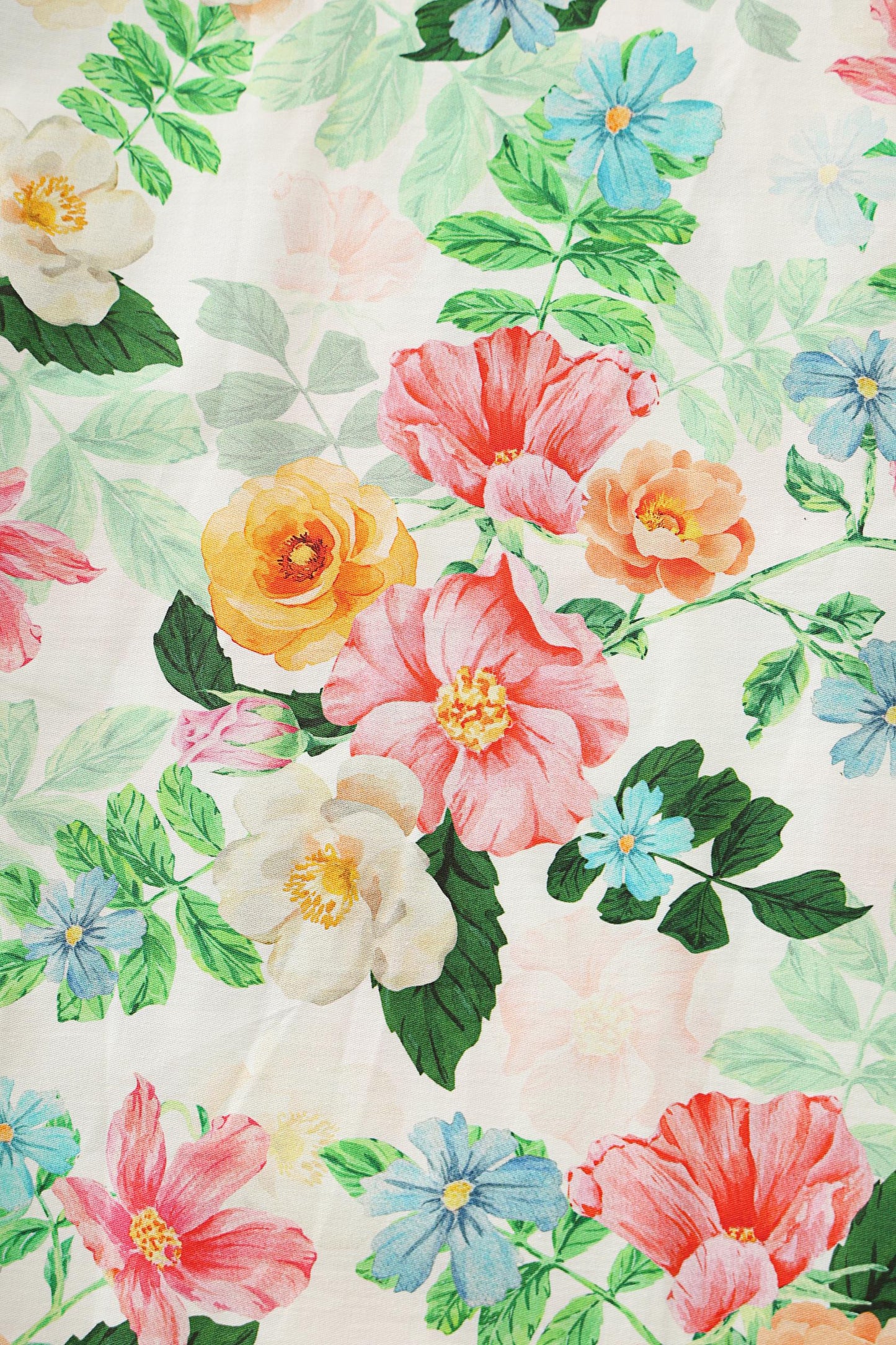 Ophelia White Floral Midi Dress