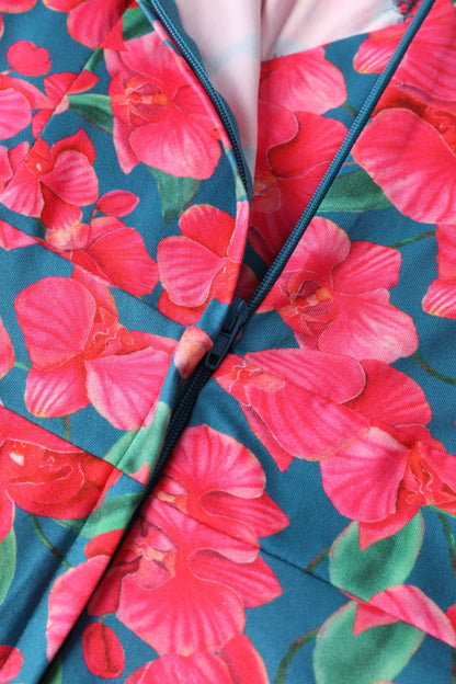 Julia Pink Orchid Midi Dress In Green