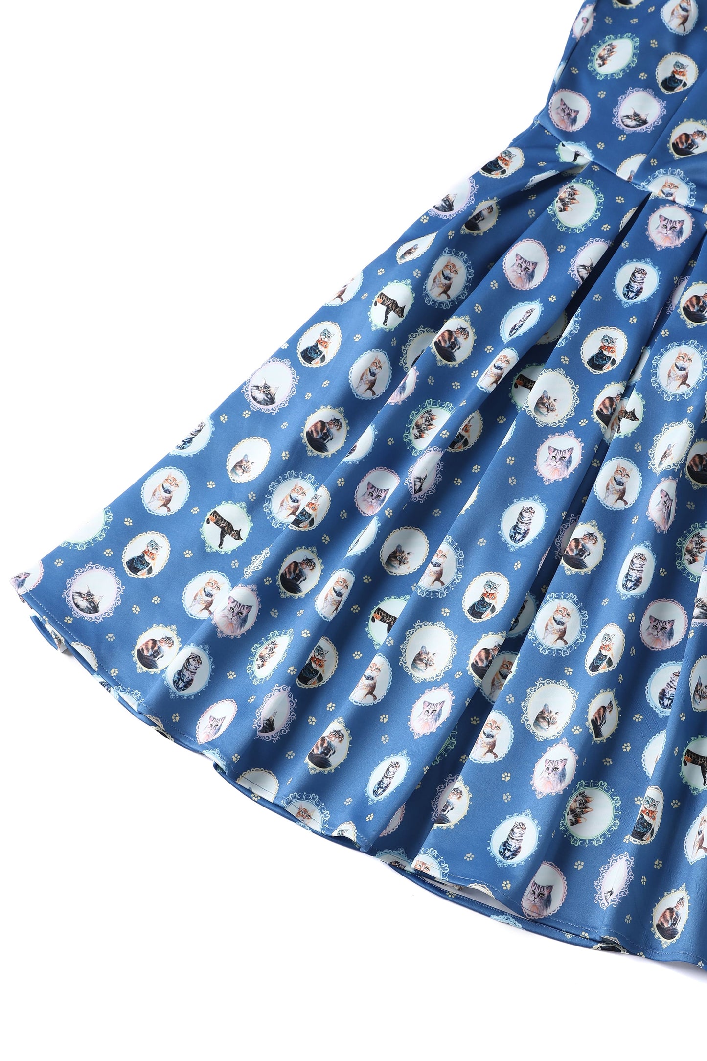 Amanda Blue Cat In The Mirror Swing Dress