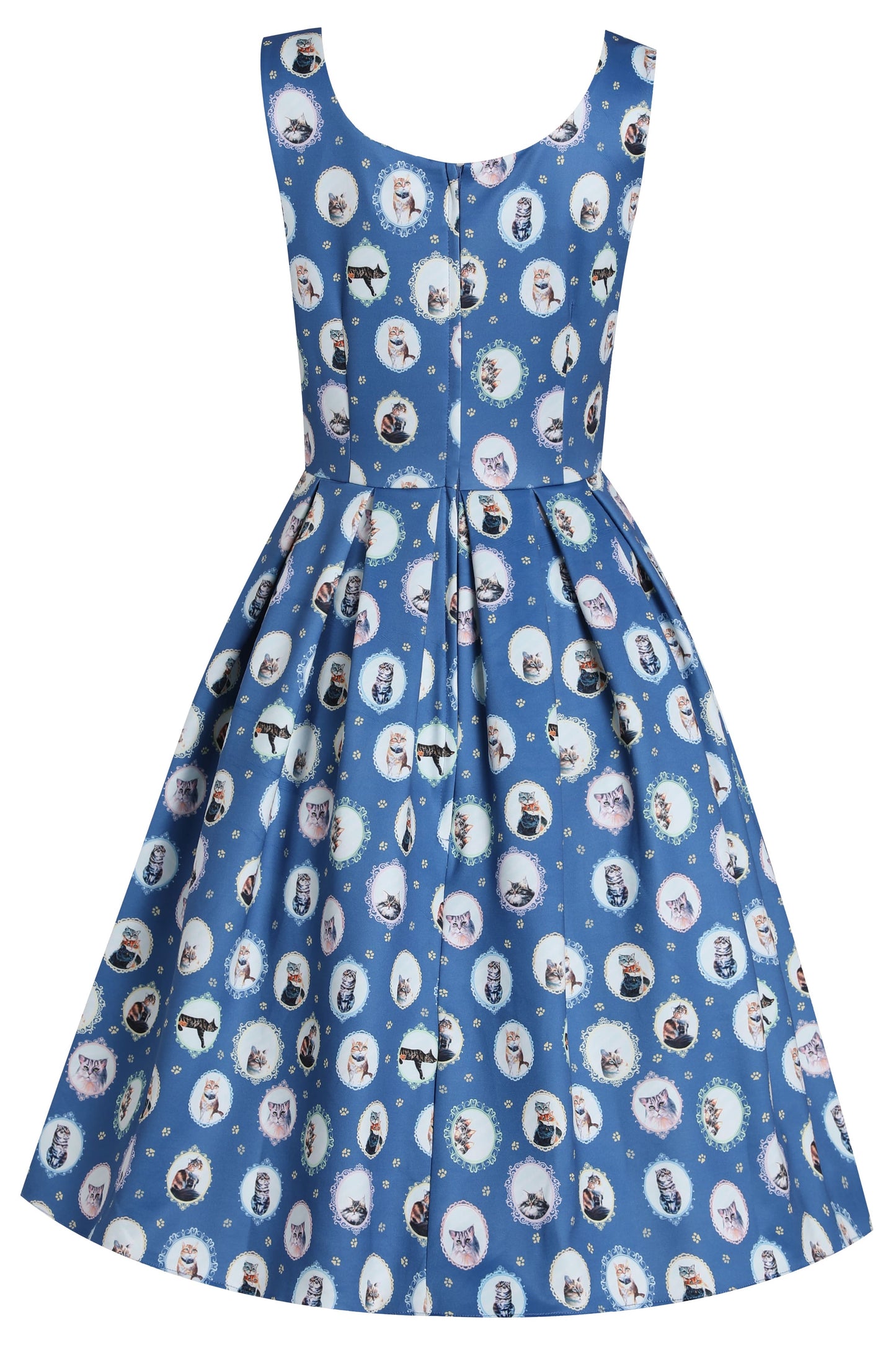 Amanda Blue Cat In The Mirror Swing Dress