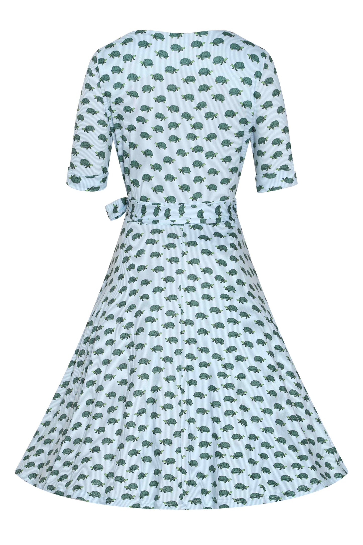 Matilda Blue Sea Turtle Wrap Dress