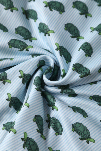 Matilda Blue Sea Turtle Wrap Dress