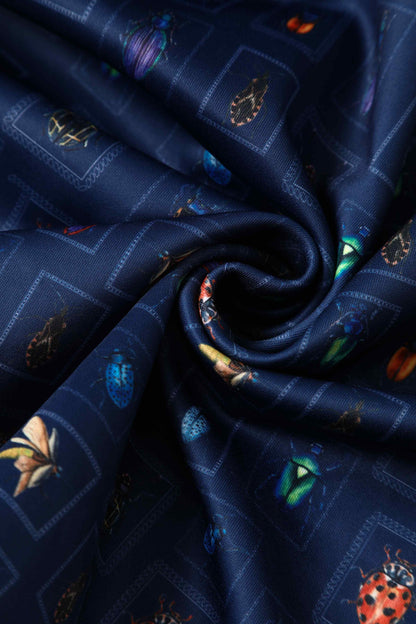 Amanda Navy Blue Bug Swing Dress