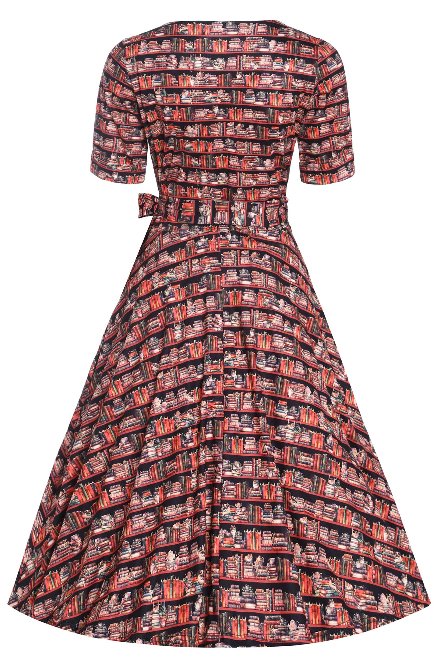 Matilda Cat & Book Wrap Dress