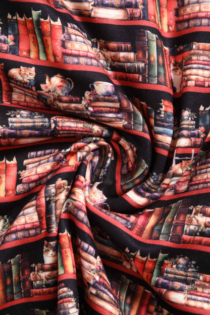 Matilda Cat & Book Wrap Dress