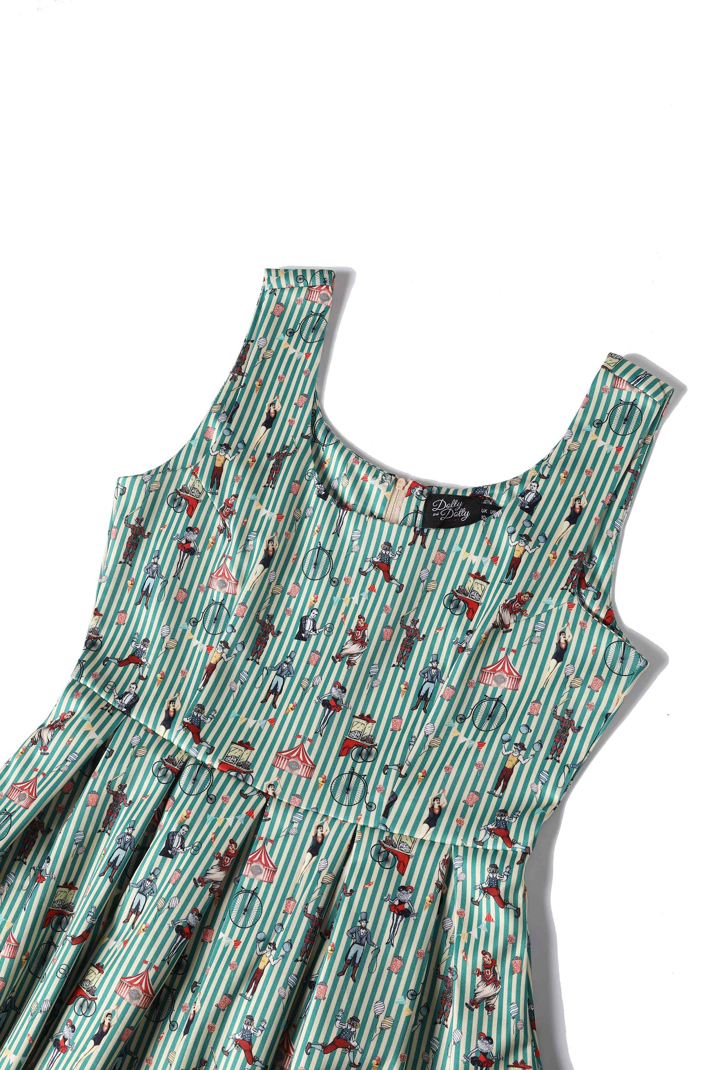 Amanda Green Circus Striped Flared Dress