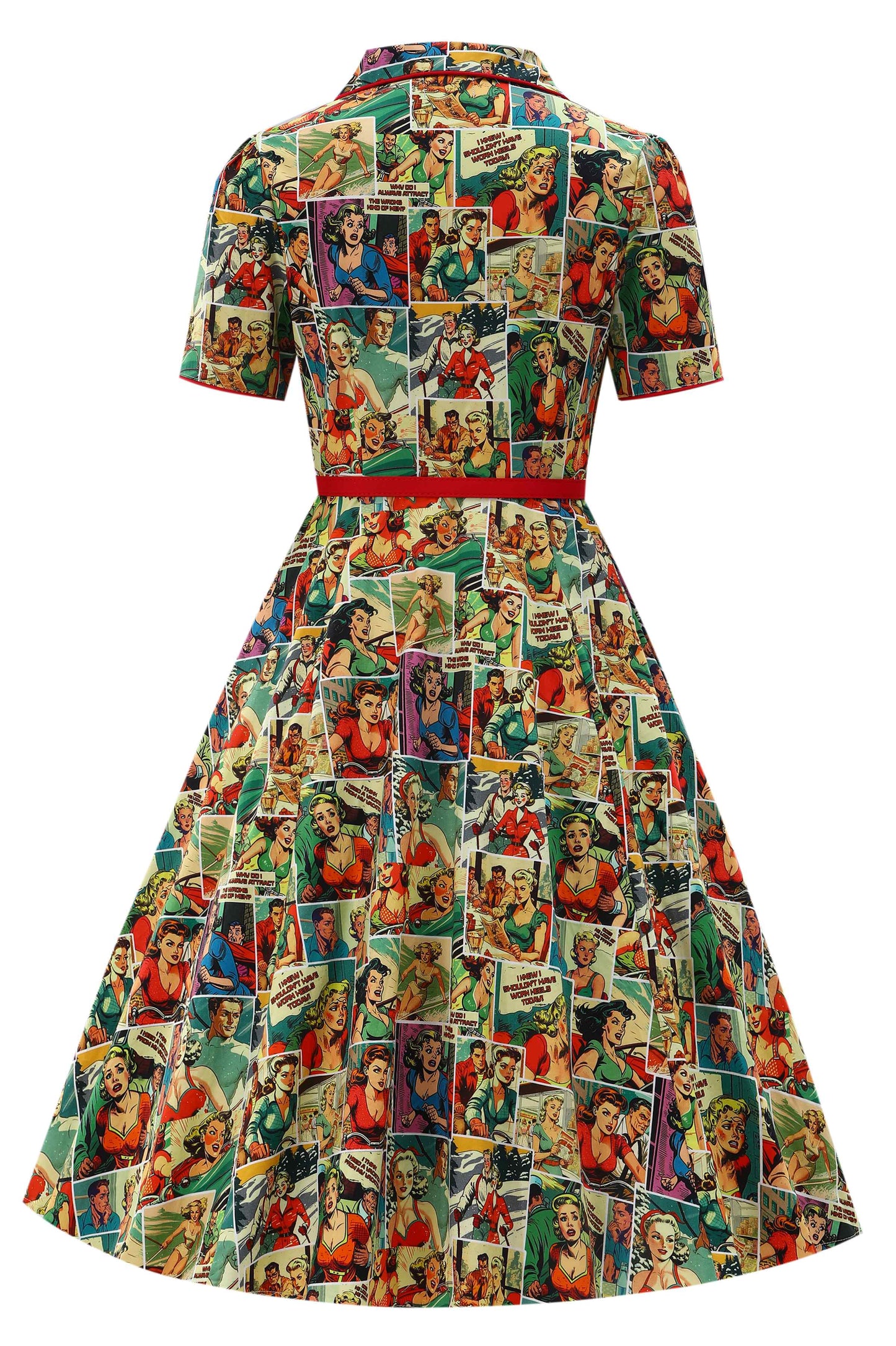 Mabel Comic Book Midi Shirt Dress