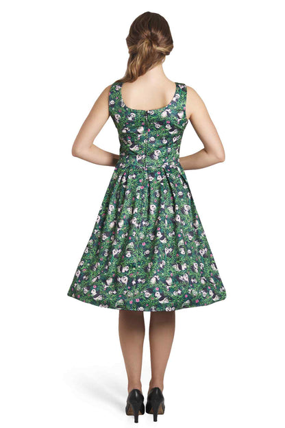 Amanda Panda & Bamboo Forest Print Swing Dress