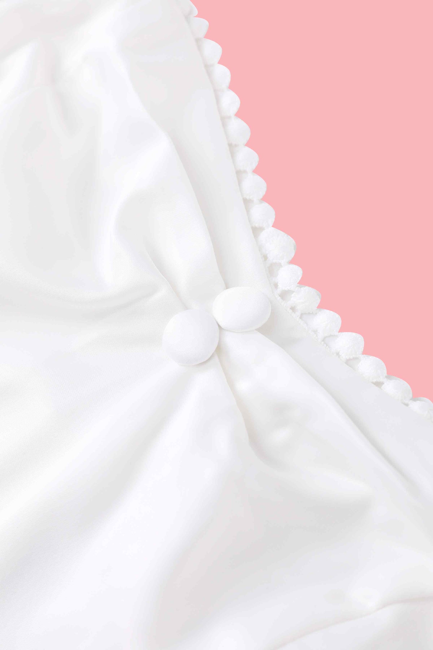 Daisy White Satin Halter Dress