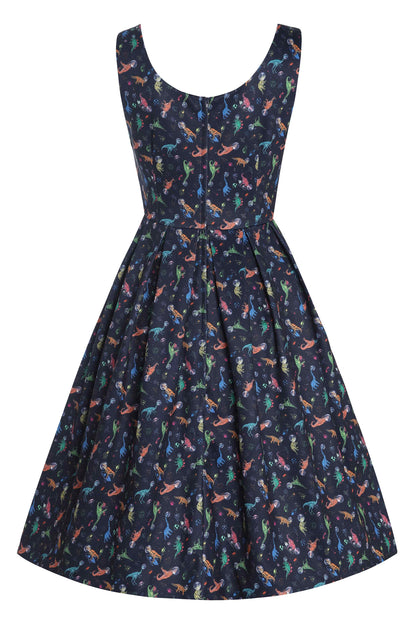 Amanda Dinosaur In Space Flared Dress