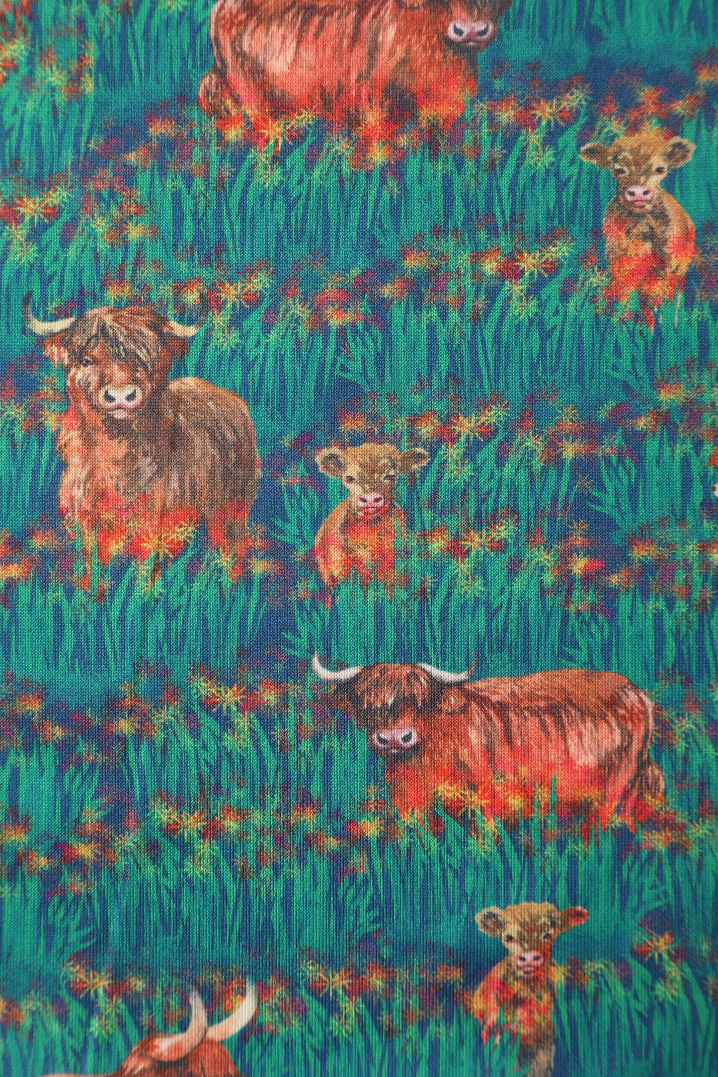 Amanda Green Highland Cattle Swing Dress