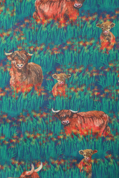 Amanda Green Highland Cattle Swing Dress