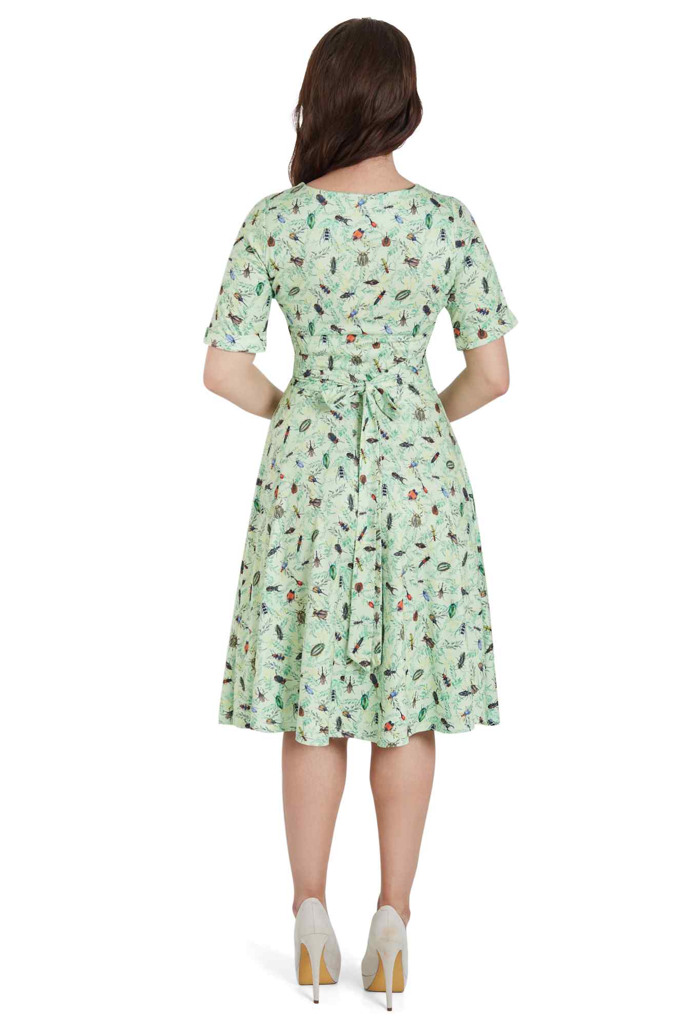 Matilda Green Mint Bug Wrap Dress